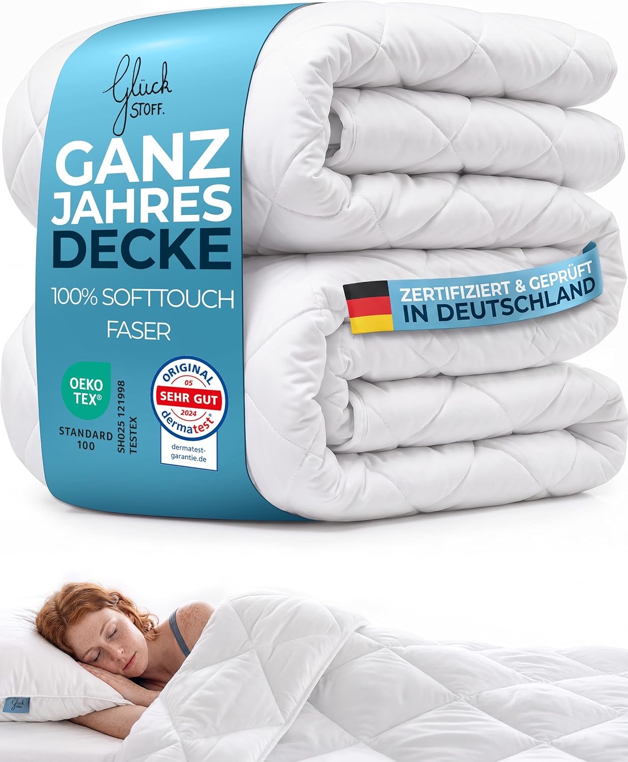 Glückstoff Glückstoff Ganzjahresdecke 155×200
