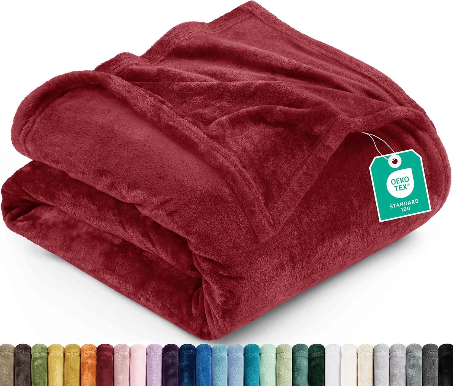 Utopia Bedding Fleece 150×200 Burgund