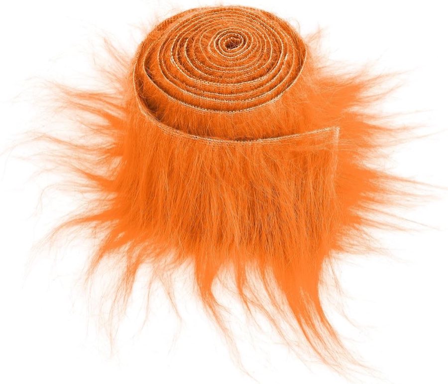 Lusofie Kunstfell-Streifen Orange