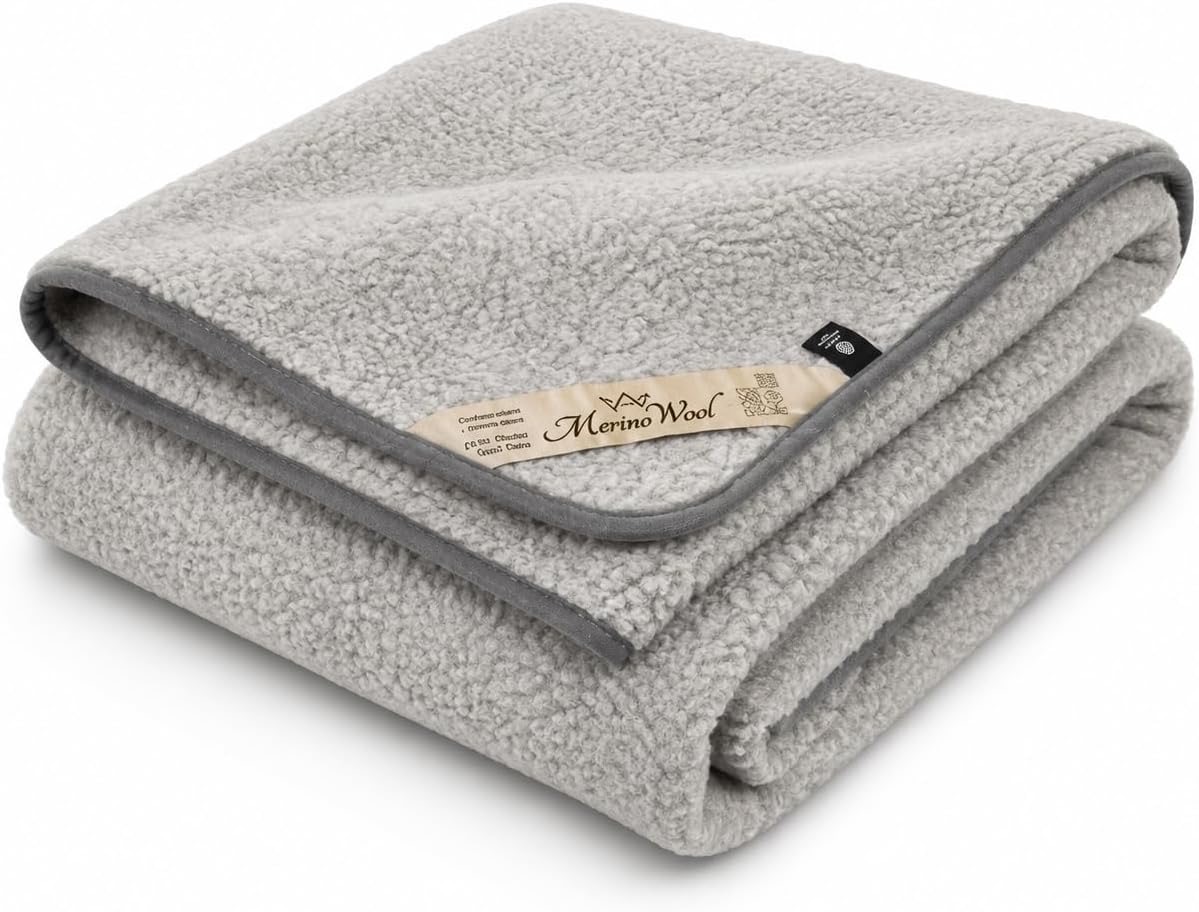 Merino Wool Merino Wool Schafwolldecke 250×200 cm