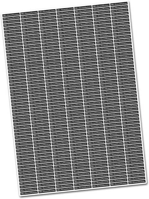 Finest Folia Kennzeichnung 25×3 mm, Aufkleberbogen