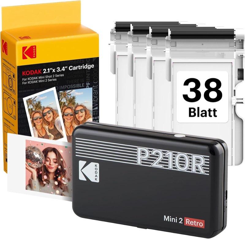 KODAK Mini 2 Retro, 4PASS, Schwarz