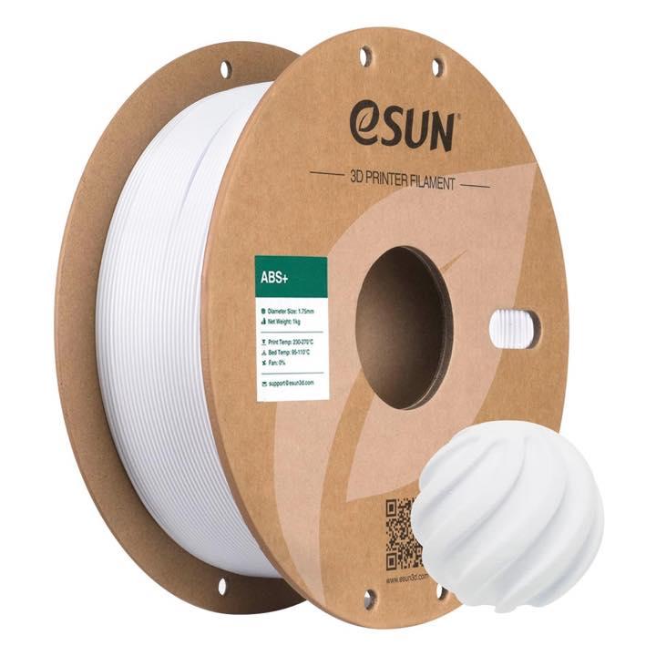 eSUN ABS+ 1,75 mm Kaltes Weiß, 1 kg