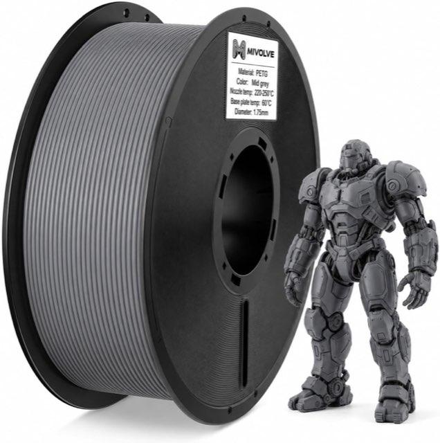 Mivolve PETG 1,75 mm Mittelgrau, 1 kg