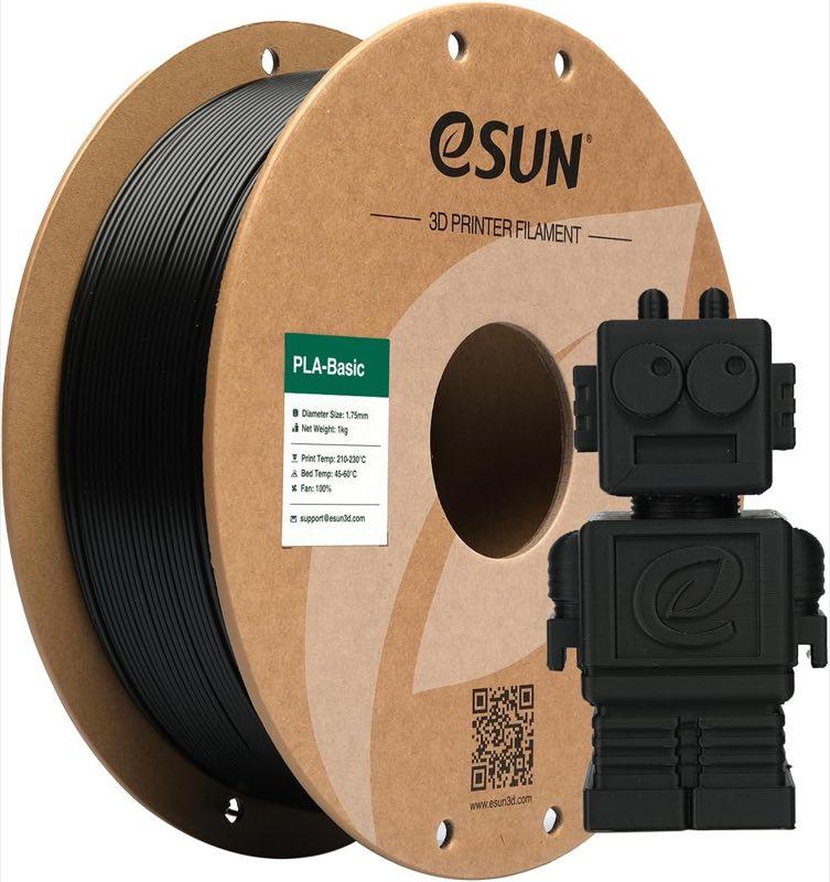 eSUN PLA Basic 1,75 mm Schwarz, 1 kg