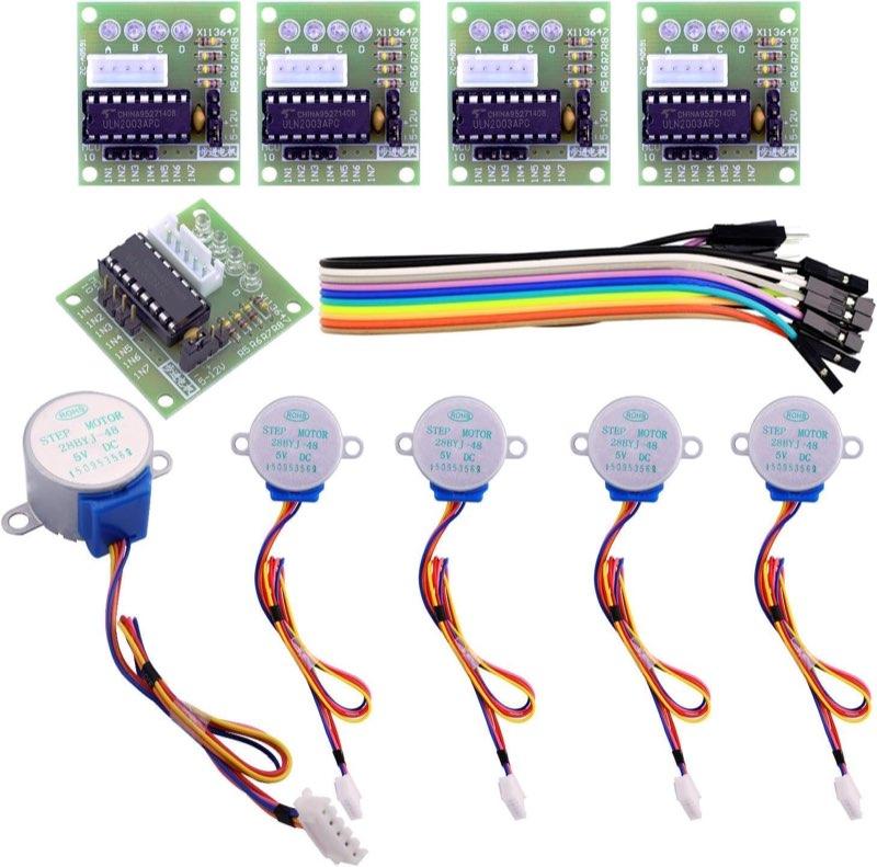 ELEGOO 5 x 28BYJ-48 mit 5 x ULN2003, 5 V
