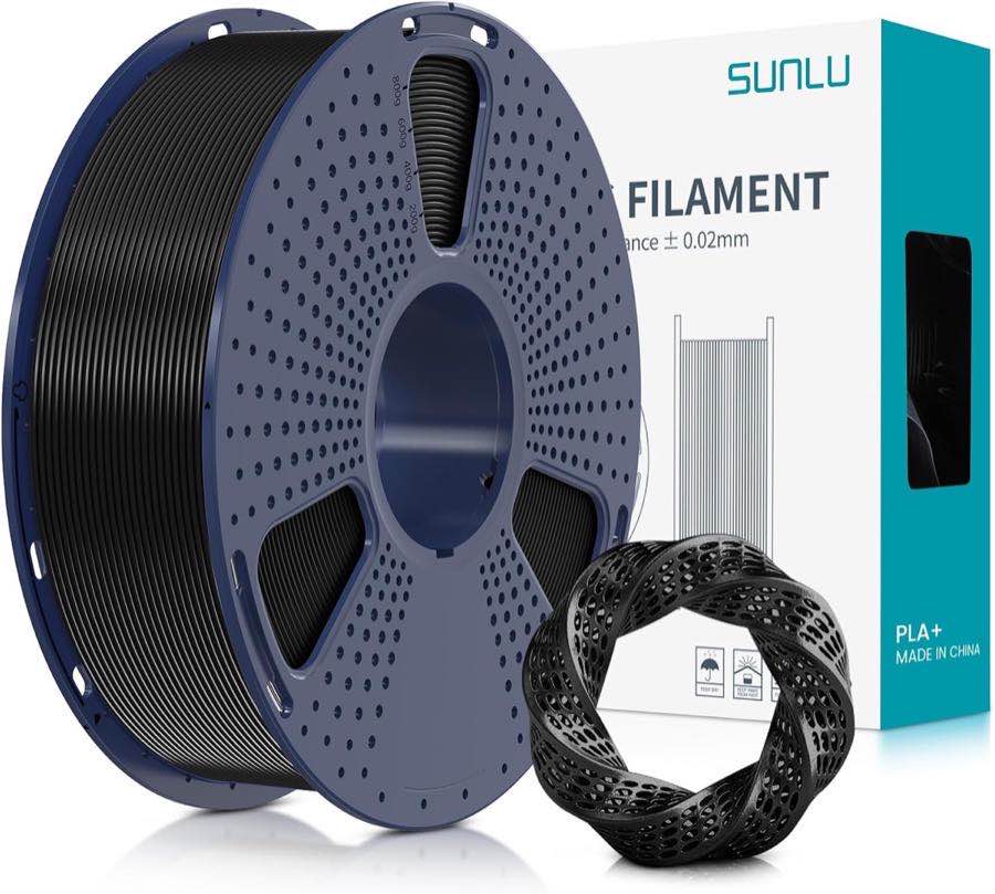 SUNLU SUNLU PLA+ 1,75 mm Schwarz, 1 kg