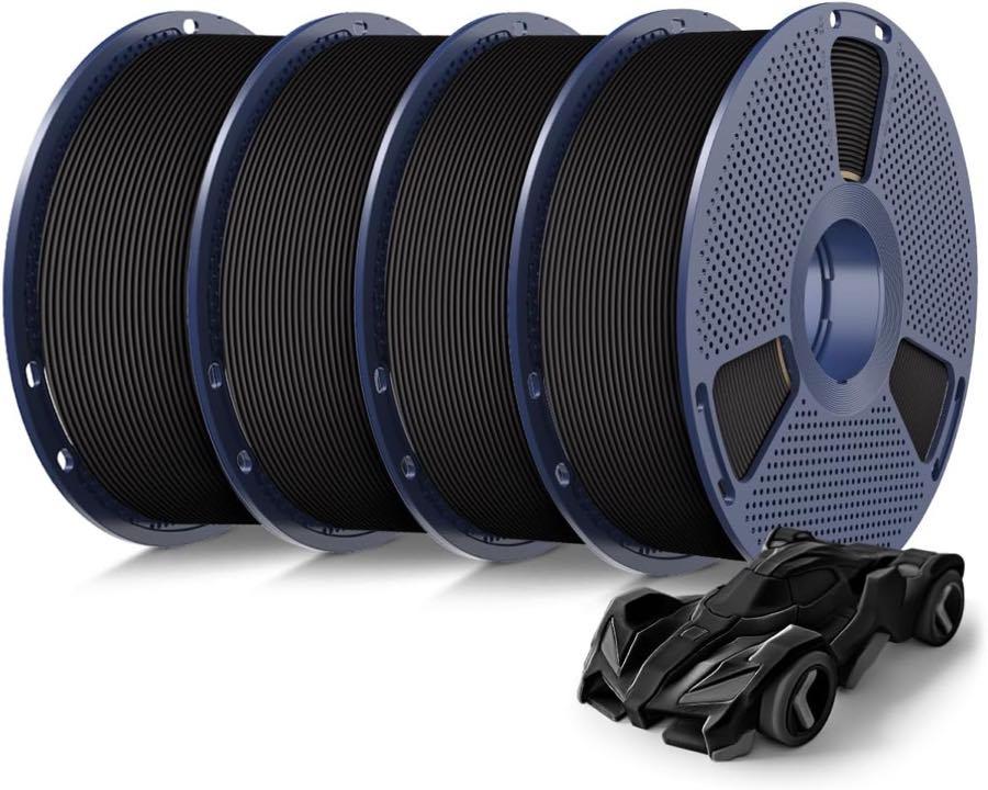 SUNLU Rapid PETG 1,75 mm Schwarz, 4 × 1 kg