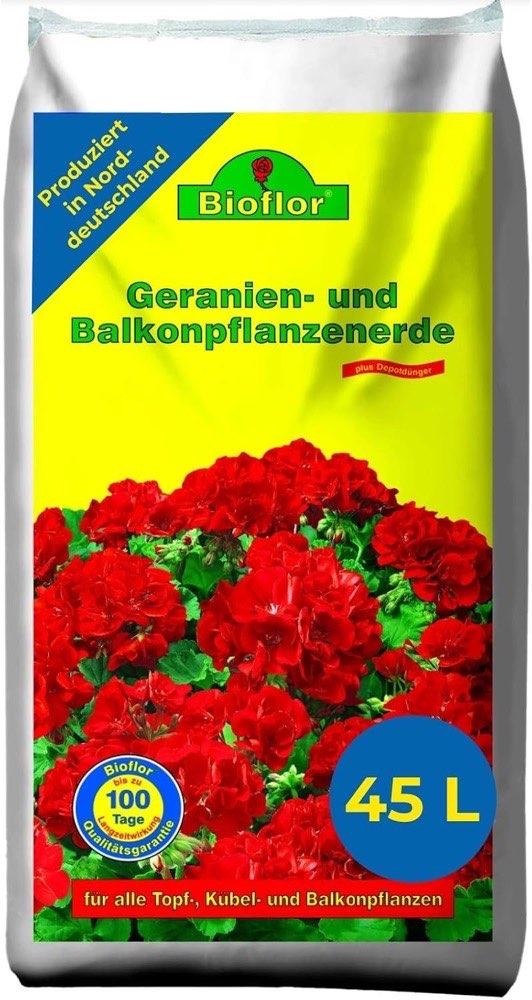 Bioflor Geranien- & Balkonpflanzenerde · 45 L