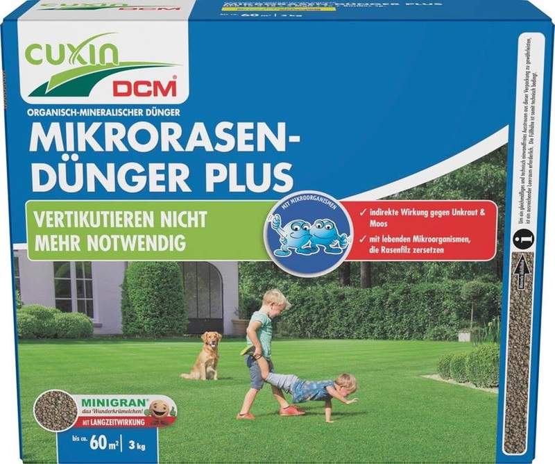 CUXIN DCM Mikrorasen-Dünger Plus · 3 kg / 60 m²