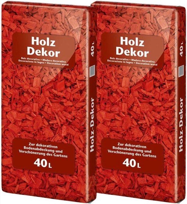 Floragard Holzdekor Mulch rot · 2×40 L