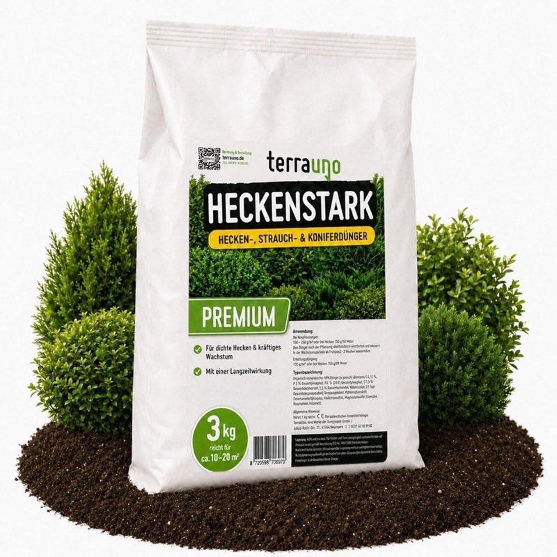 TerraUno Heckenstark · NPK 9-4-4 + Mg (3 kg)