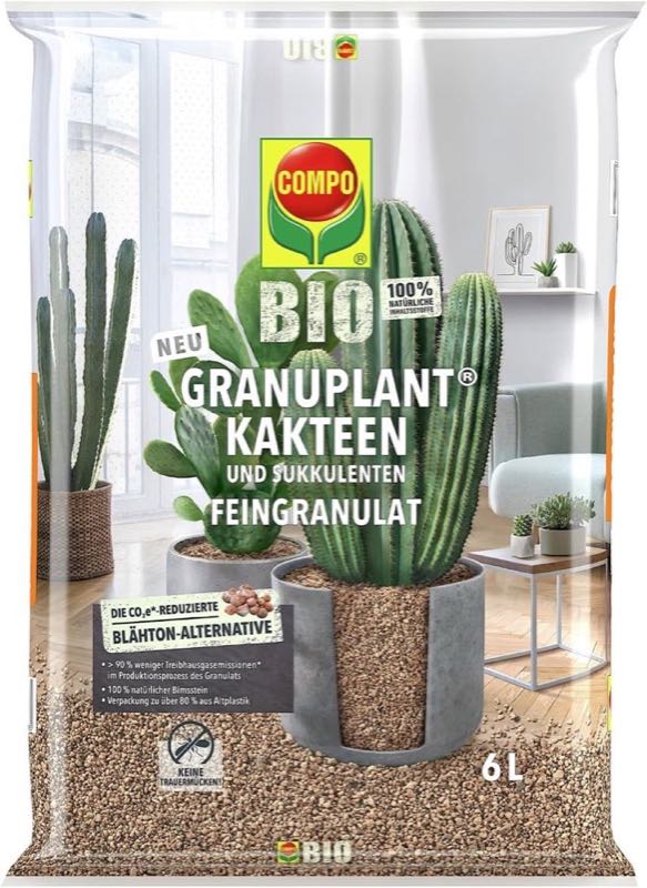 COMPO Bio GRANUPLANT Kakteen Pflanzgranulat · 6 L