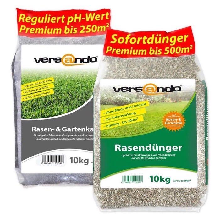 versando Set Rasendünger + Rasenkalk 20 kg