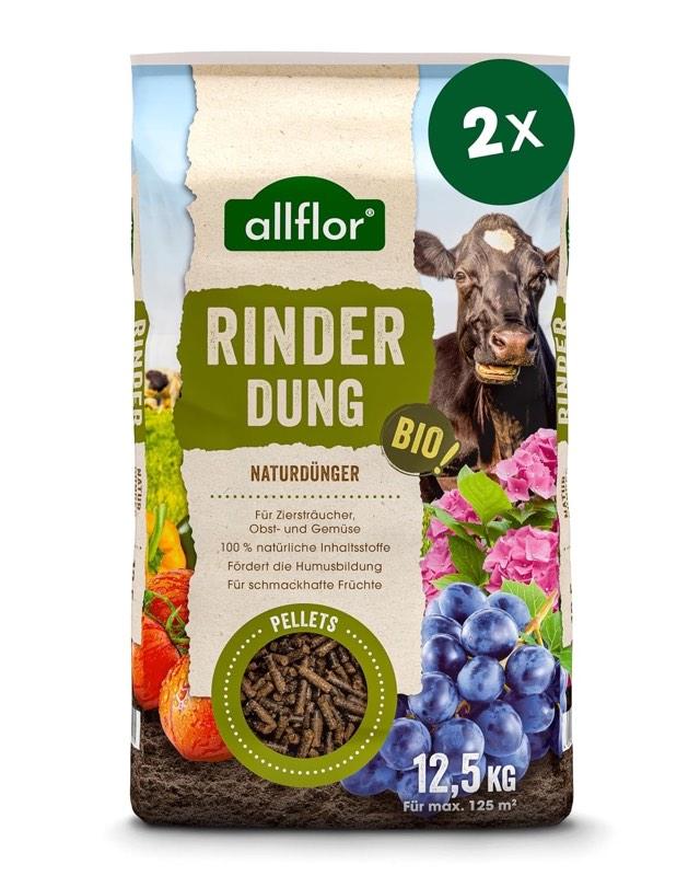 Allflor Rinderdung gekörnt · 25 kg (2×12,5 kg)