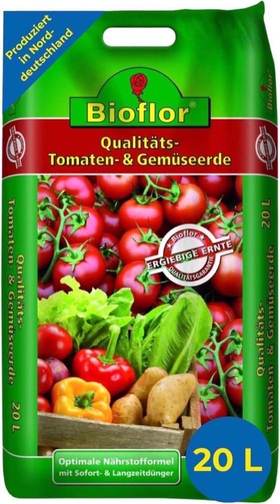 Bioflor Tomaten- & Gemüse-Erde Premium · 20 L