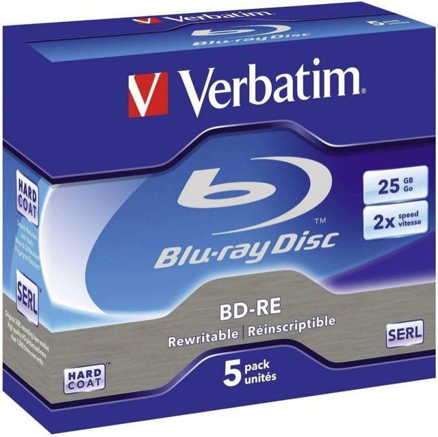 Verbatim 43615 BD-RE 25 GB, 5er Jewel Case