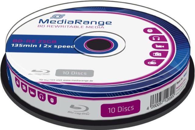 MediaRange MR501 BD-RE 25 GB, 10er-Pack