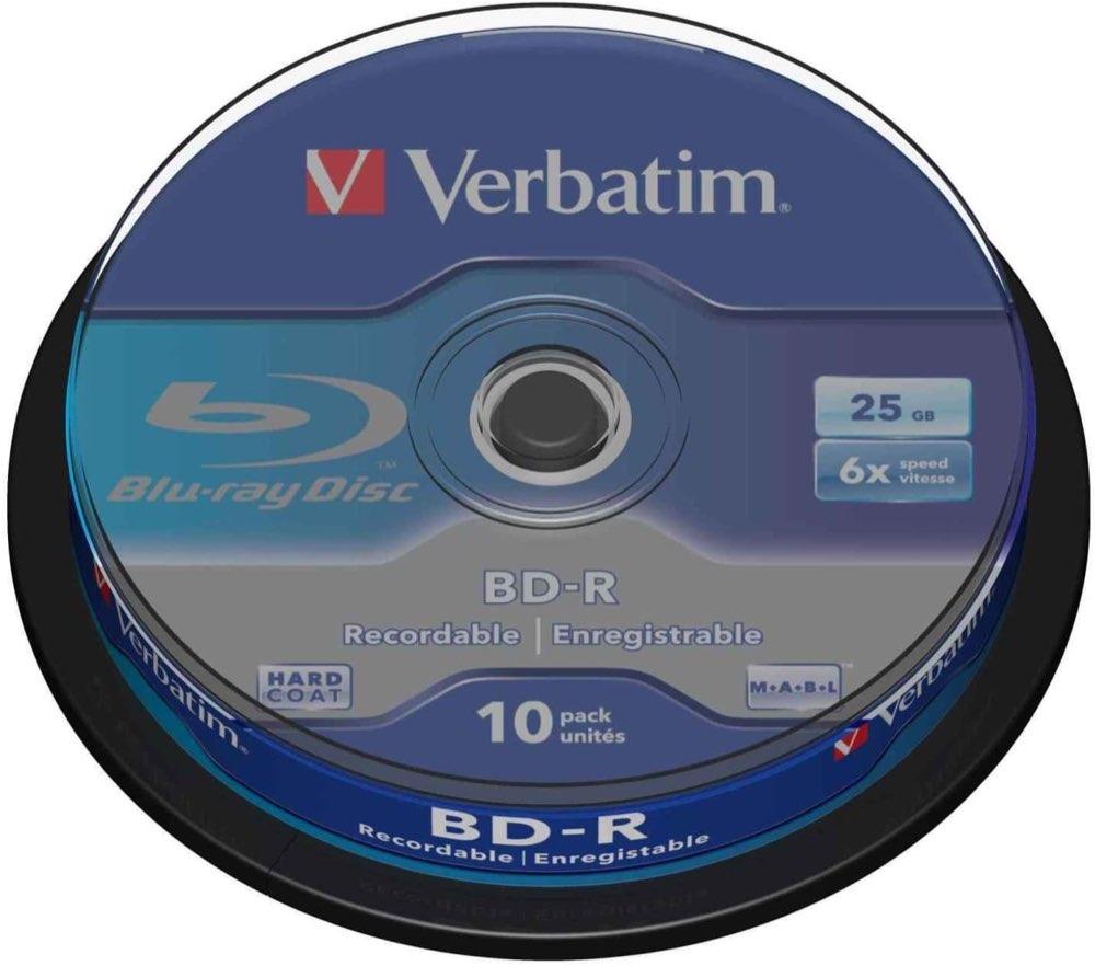 Verbatim BD-R SL 25 GB, 10er Spindel, Kratzschutz