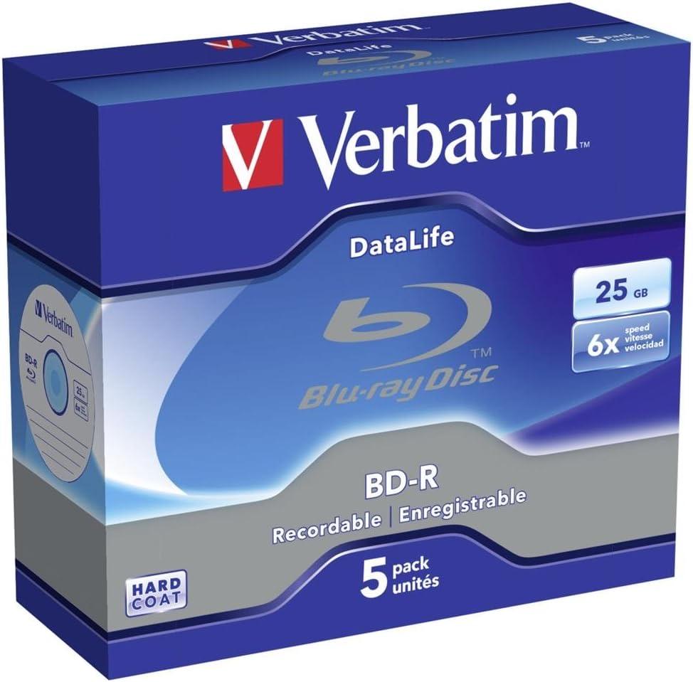 Verbatim BD-R Datalife 25 GB, 5 Stück, Kratzschutz