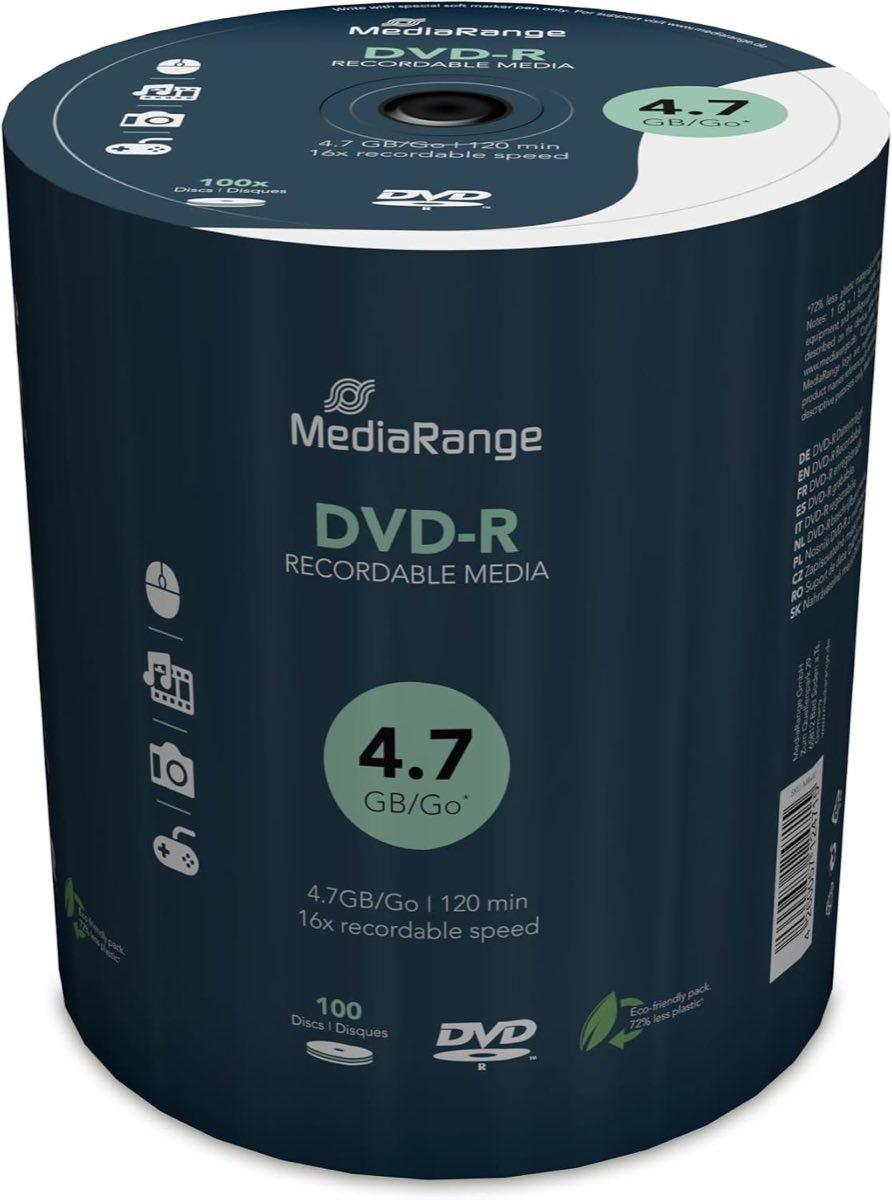 MediaRange DVD-R MR442, 4,7 GB, 16x, 100er Pack