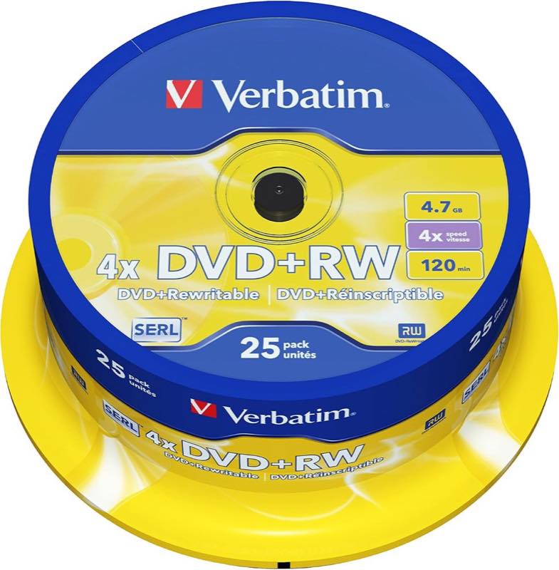 Verbatim DVD+RW 4,7 GB 4x 25er Spindel
