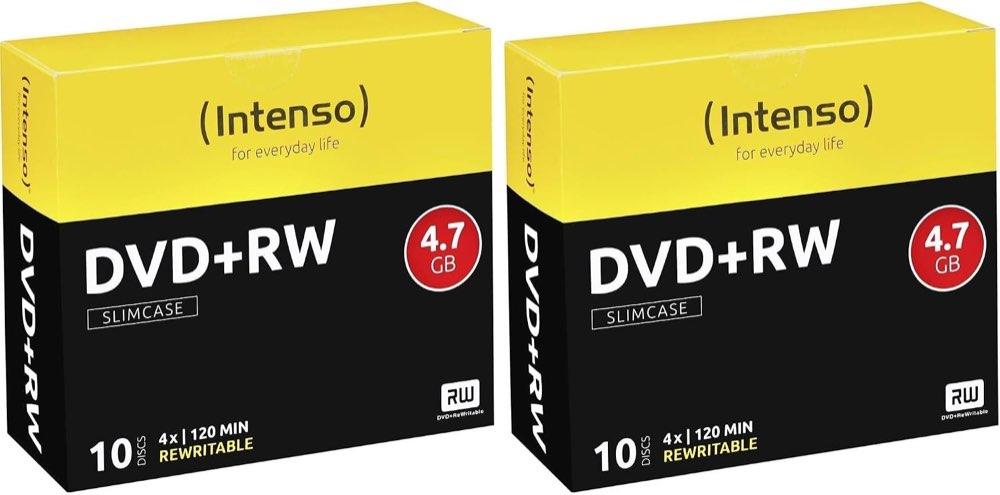 Intenso DVD+RW 4,7 GB 4x, Packung mit 2