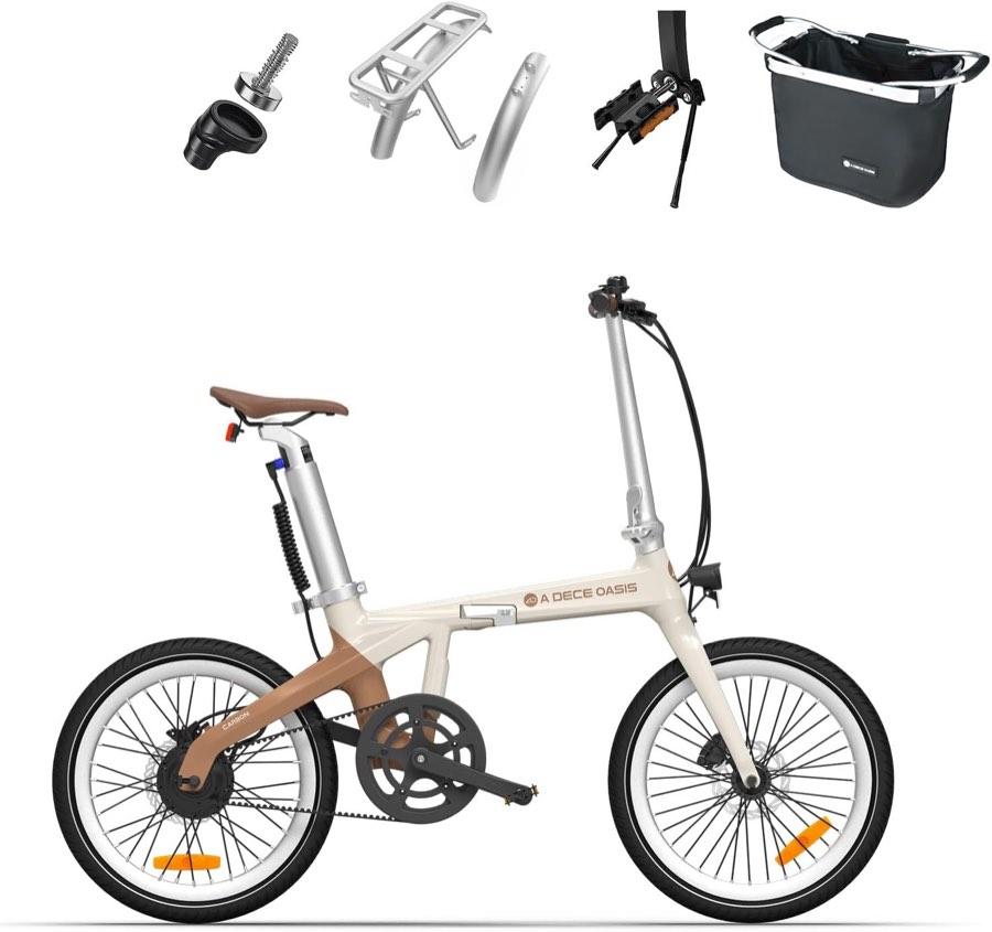 ADO Air Carbon Klapprad, Riemen, 250 W