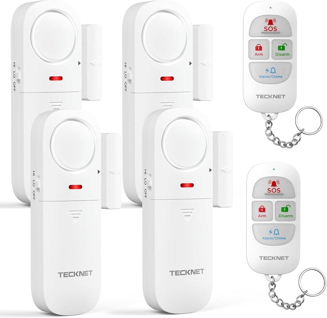 TECKNET TECKNET Fensteralarm mit Fernbedienung (4er)