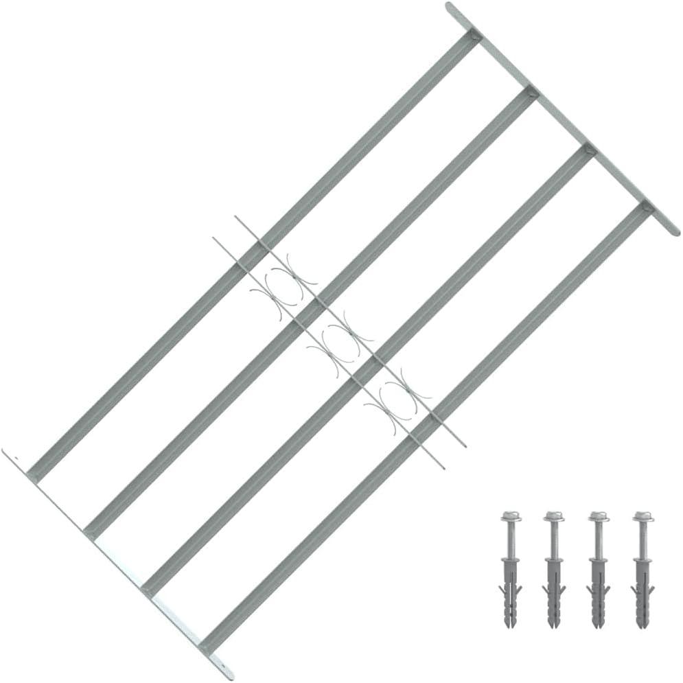 vidaXL Fenstergitter 4 Querstäbe (700–1050 × 600 mm)