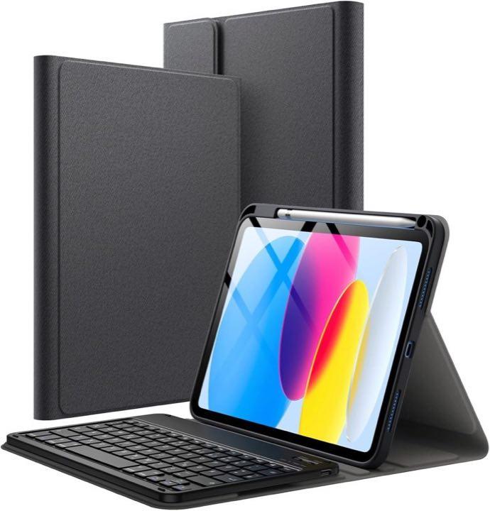 JETech Tastaturhülle für iPad (A16), Schwarz