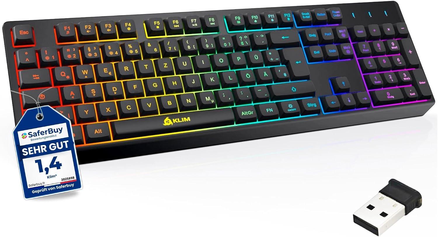 KLIM KLIM Chroma QWERTZ, Funk, Schwarz