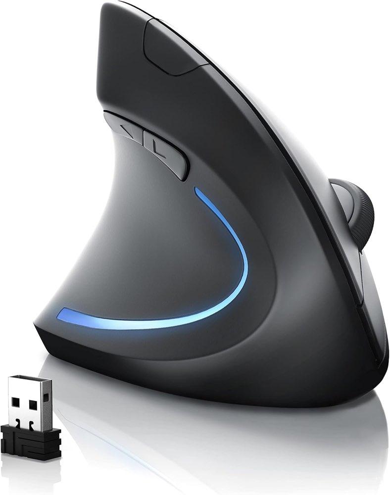 CSL Vertikalmaus Bluetooth und Funk, Linkshänder