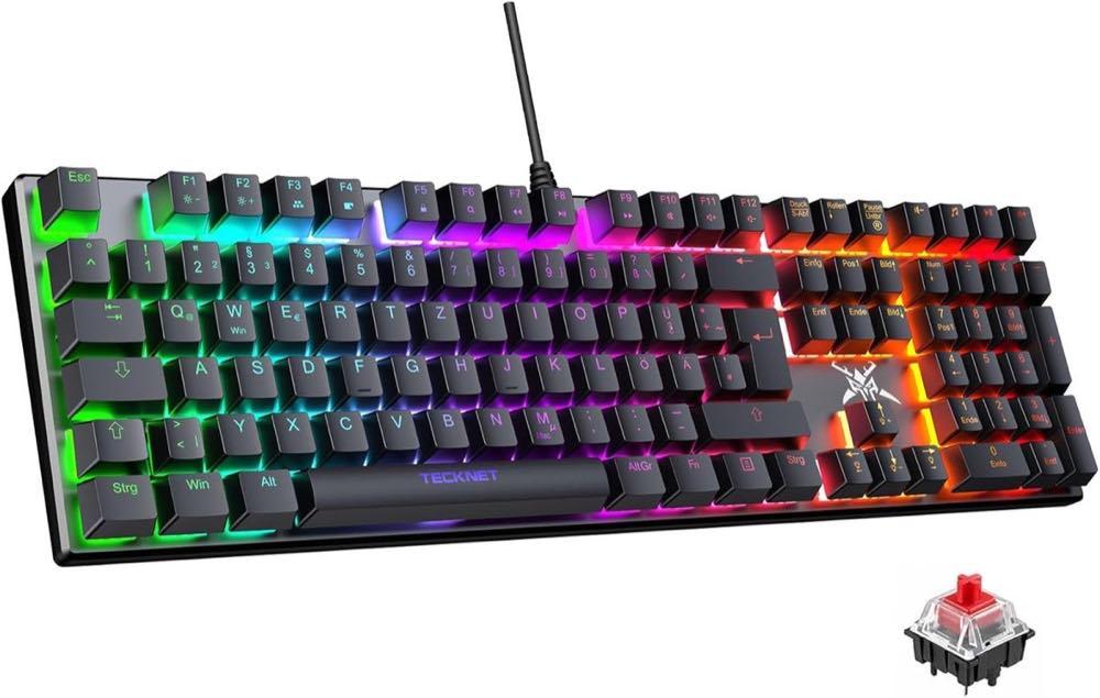 TECKNET Mechanische Gaming-Tastatur