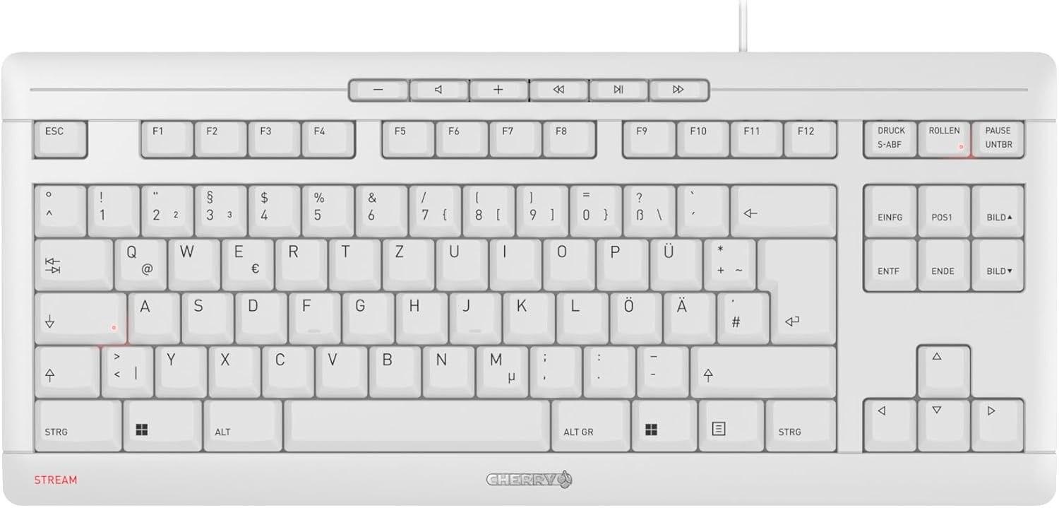 CHERRY CHERRY Stream Keyboard TKL Weiß-Grau