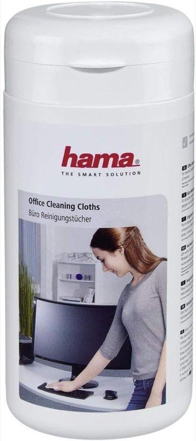 Hama Büro-Reinigungstücher, 100 Stück, Spenderdose