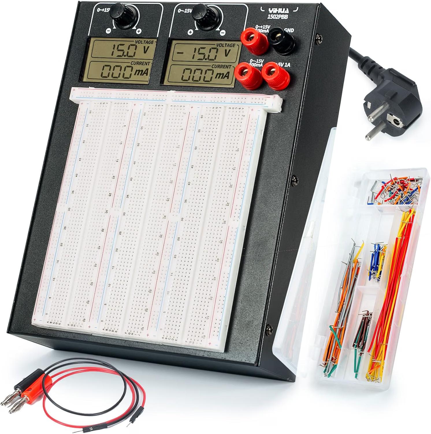 YIHUA 1502PBB Breadboard mit Labornetzteil