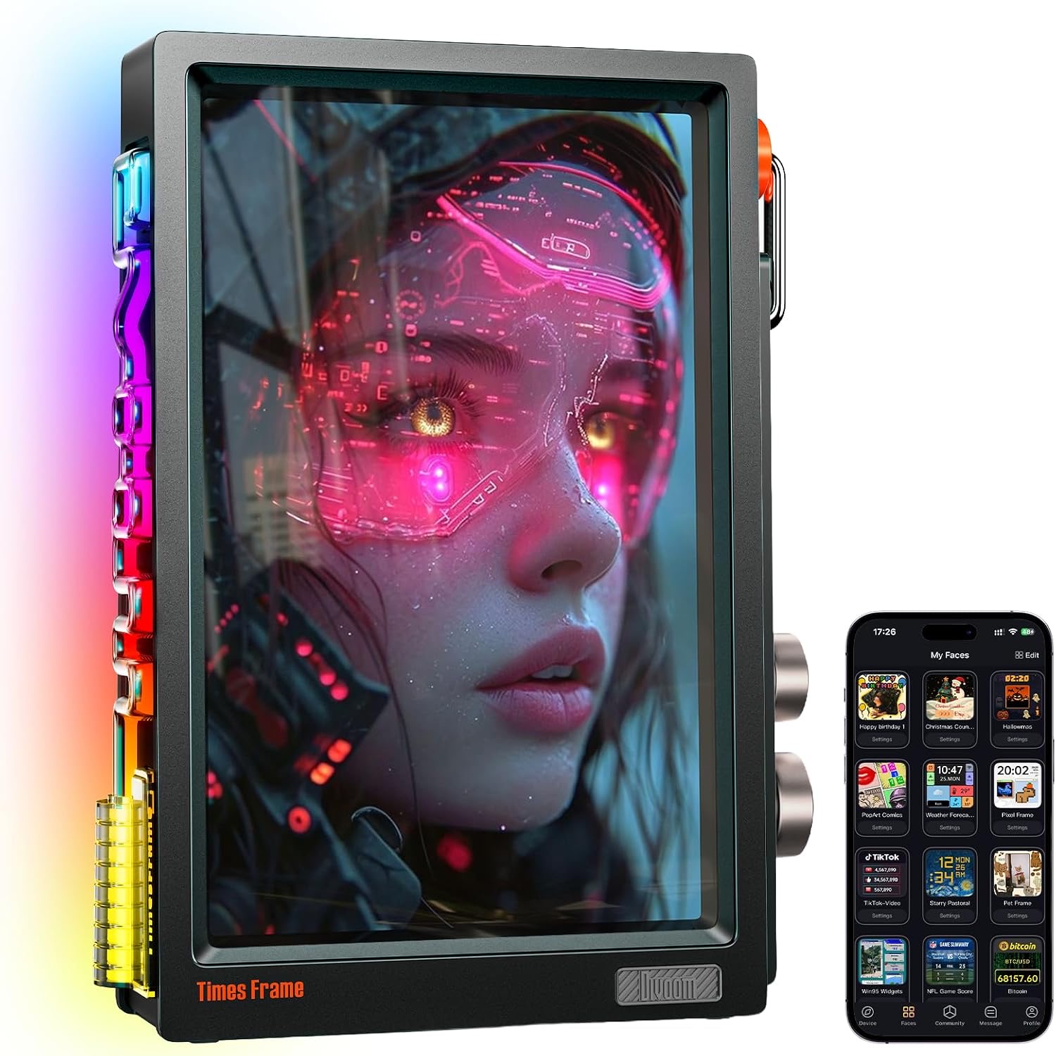 Divoom Times Frame Schwarz