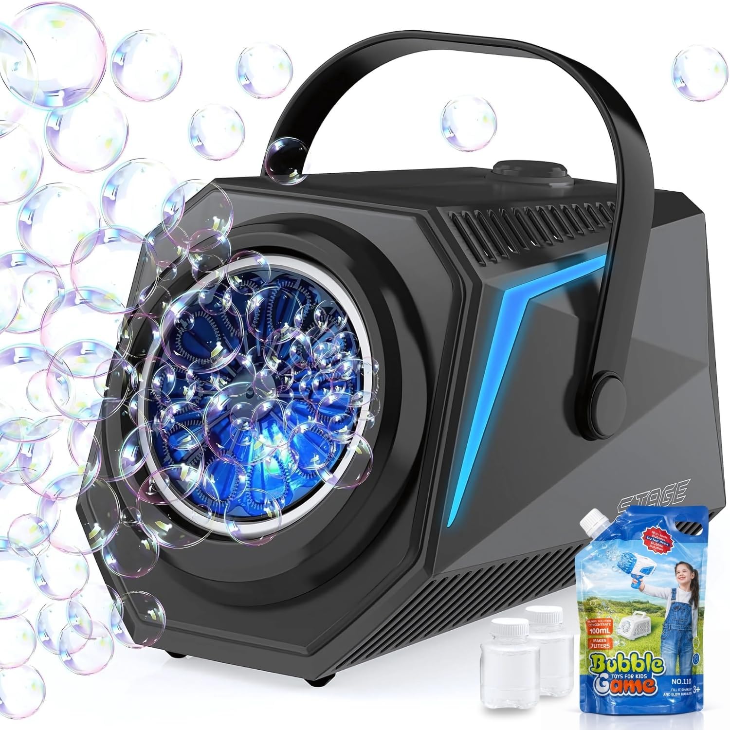 Blubbel LED-Bazooka mit Fluid-Set