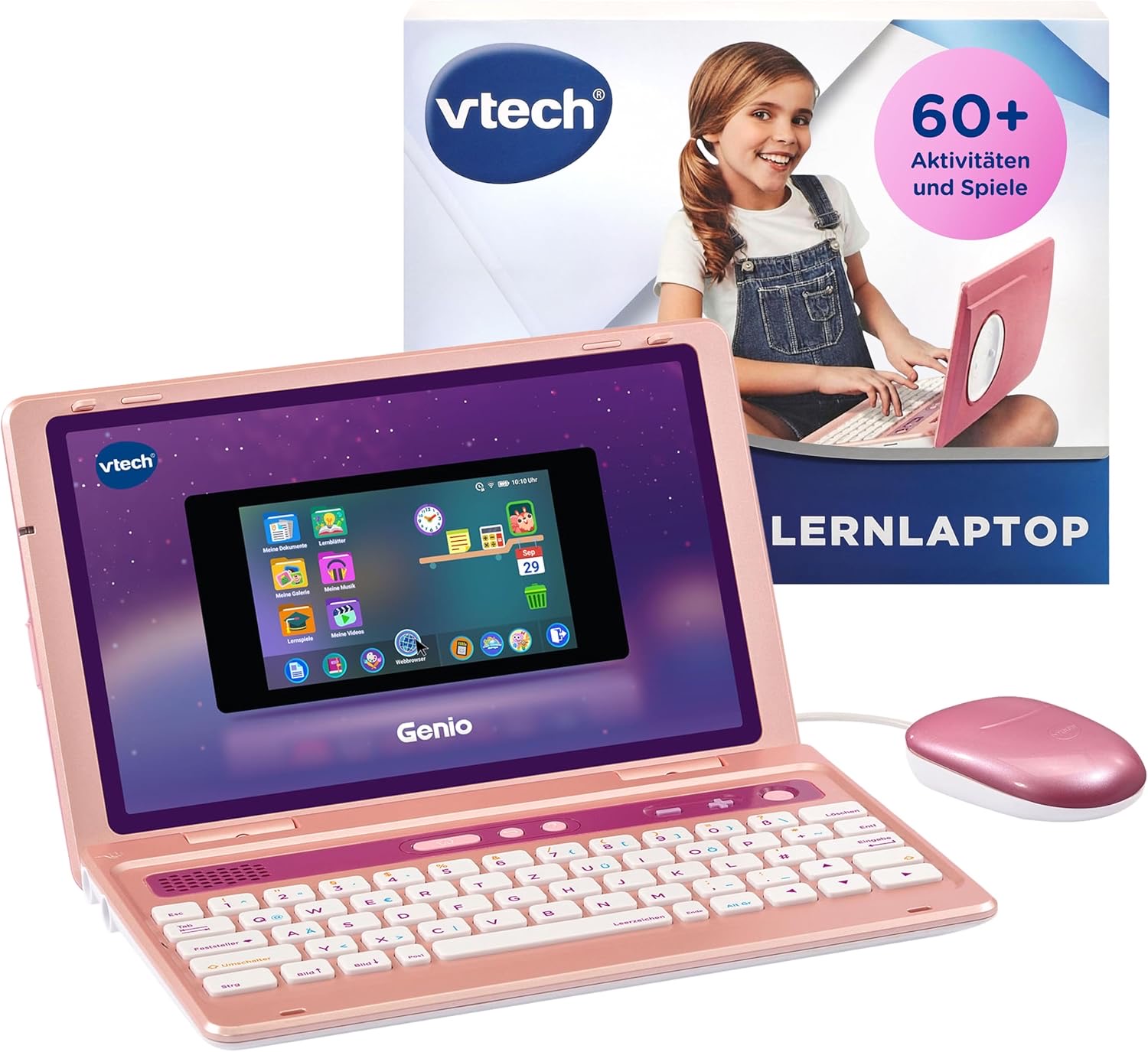 VTech Genio Laptop - Lerncomputer für Kinder 5-12 Jahre pink