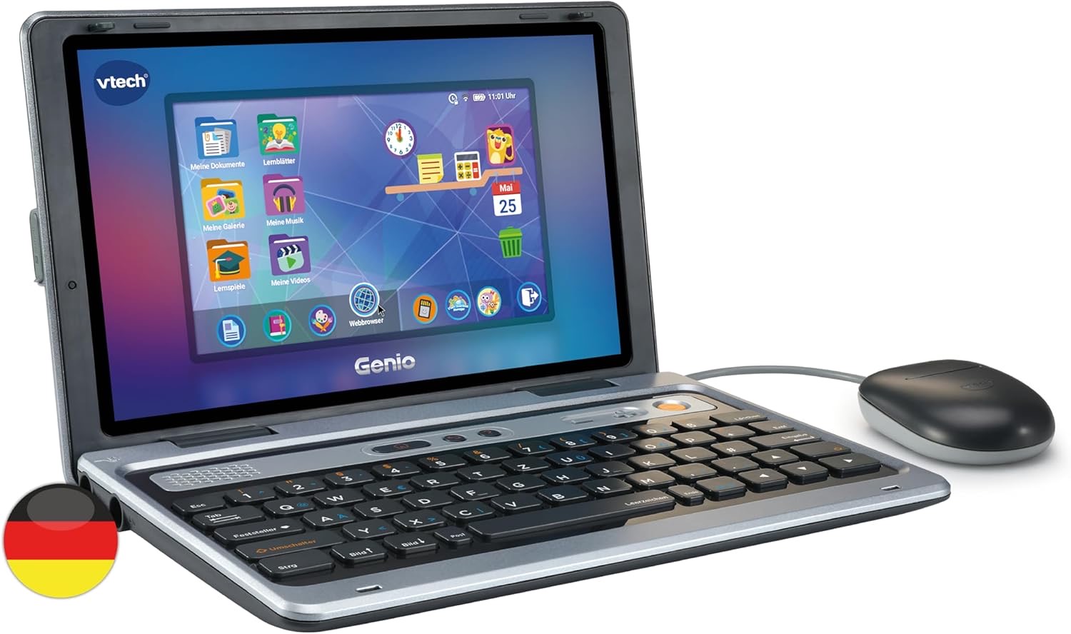 VTech Genio Lernlaptop XL - 7" LCD-Bildschirm, 40 Lernspiele