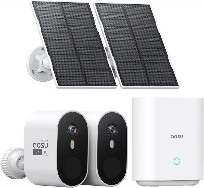 aosu 2K SolarCam 2-Cam-Kit