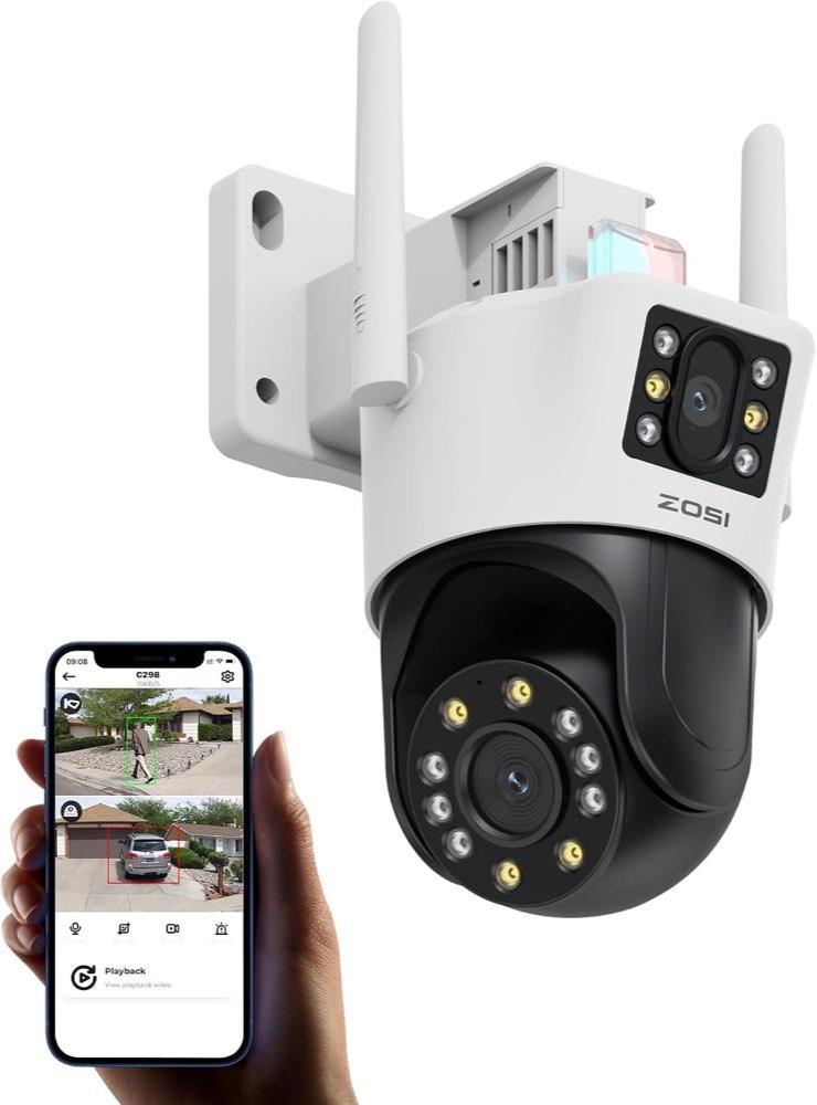 ZOSI Dual-Lens PTZ Outdoor 2MP+2MP