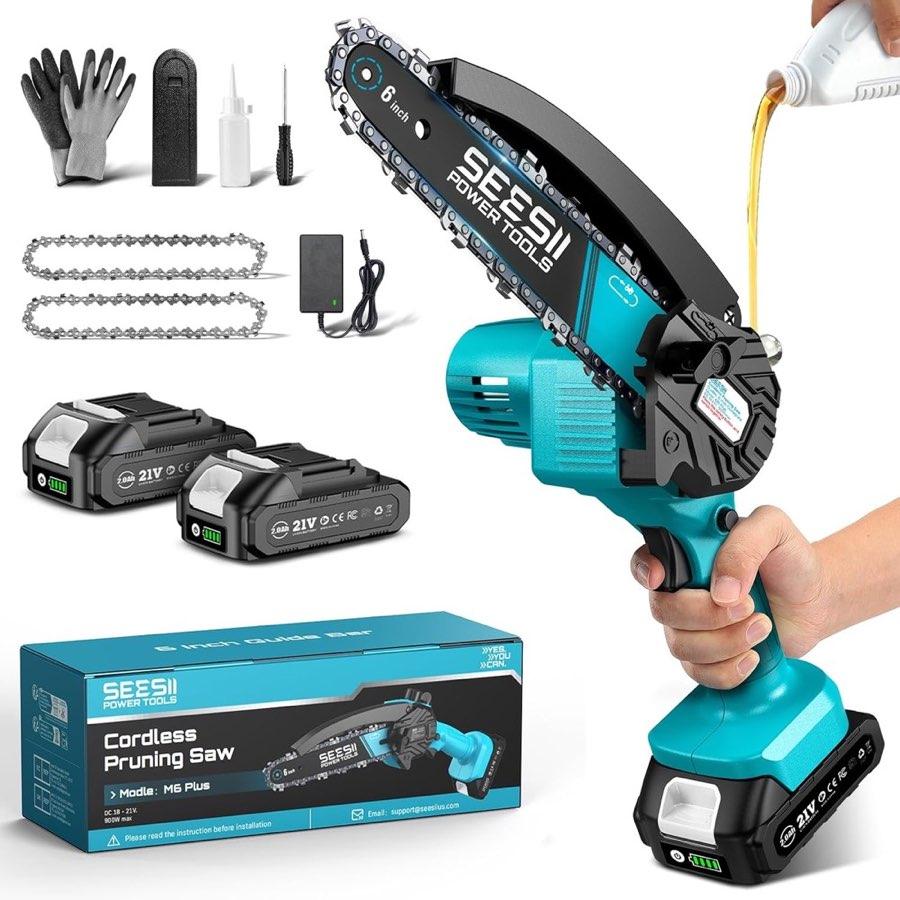SEESII Mini-Kettensäge L40 Pro 6 Zoll