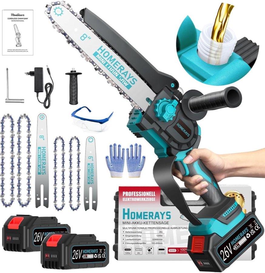 Homerays Mini-Kettensäge 6&8 Zoll