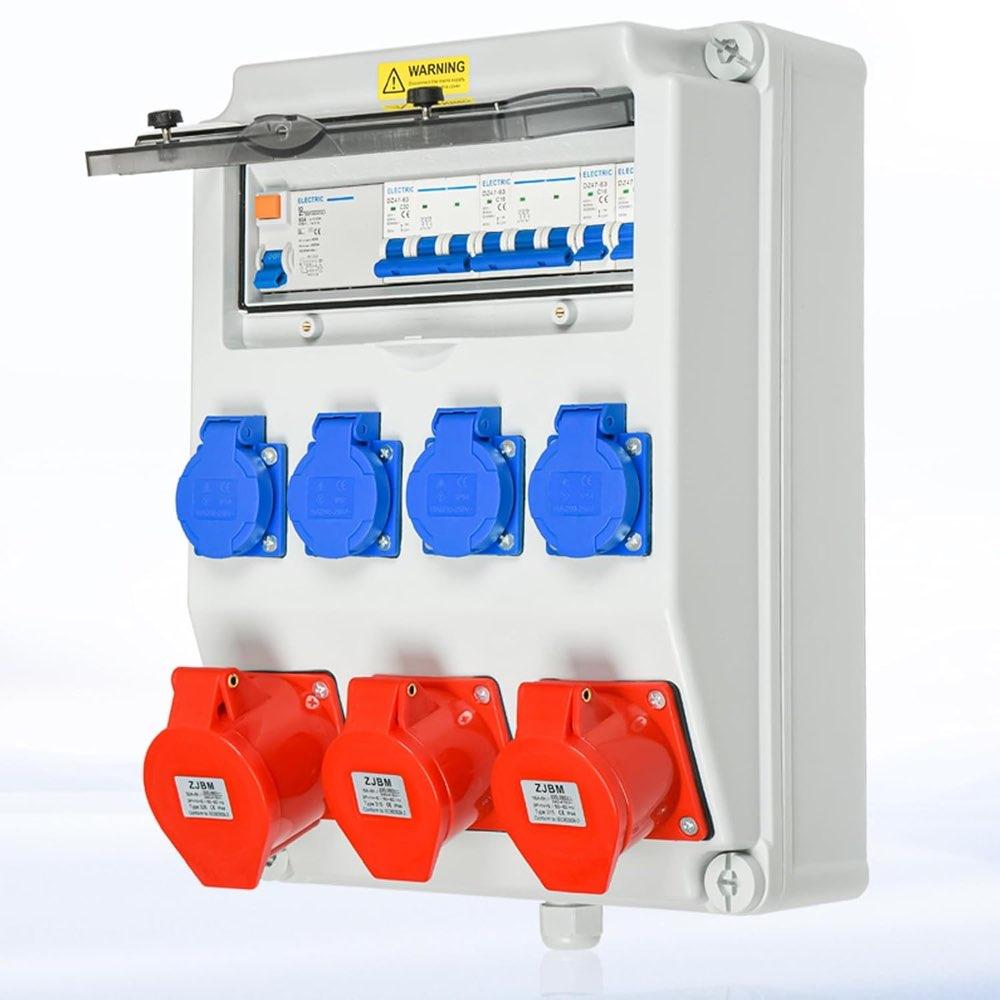 Warmfay Wandverteiler 4×230 V, 2× CEE 16 A, 1× CEE 32 A