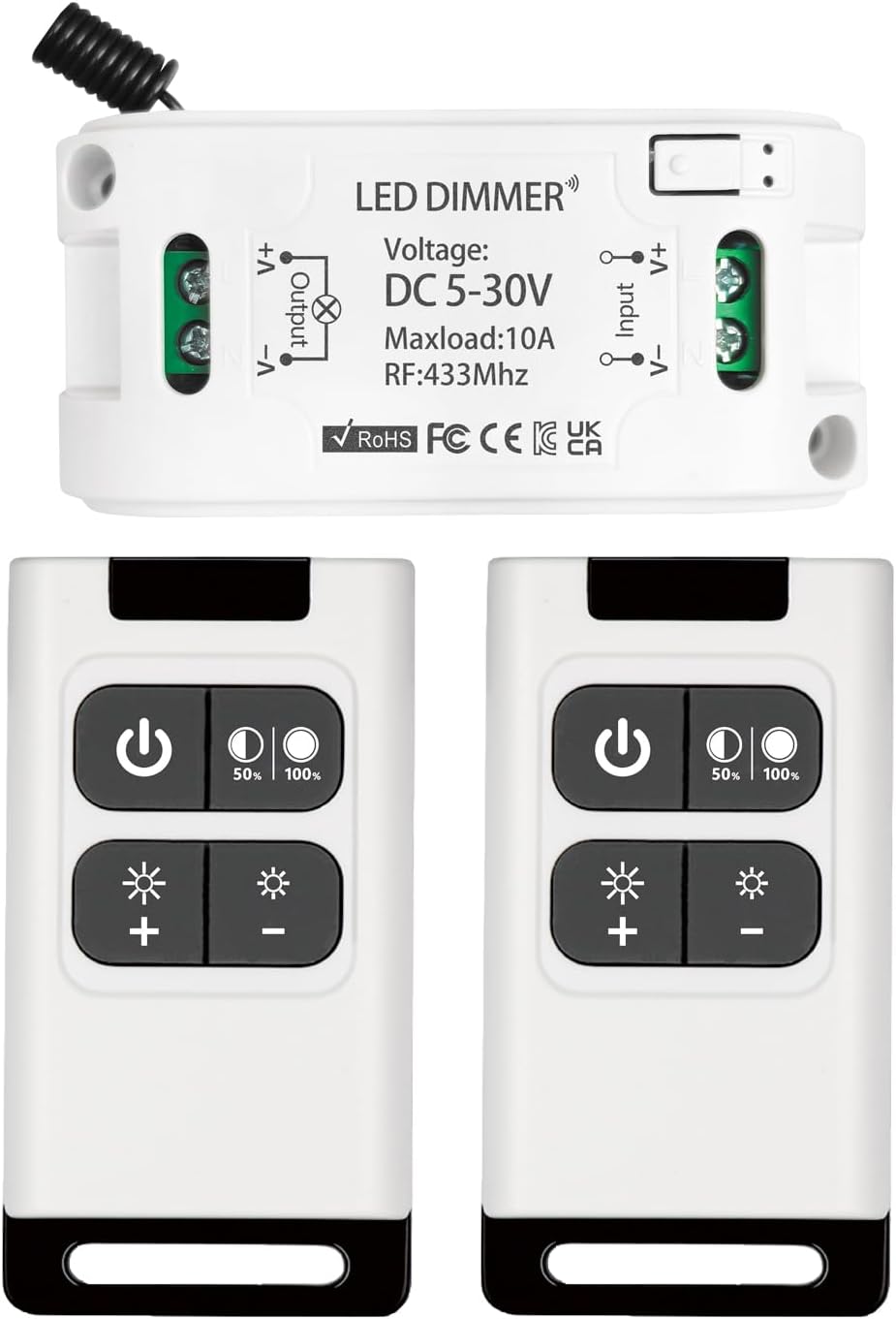 Funk-Dimmer Testsieger – DieseRC DC-Funkdimmer 5–30 V