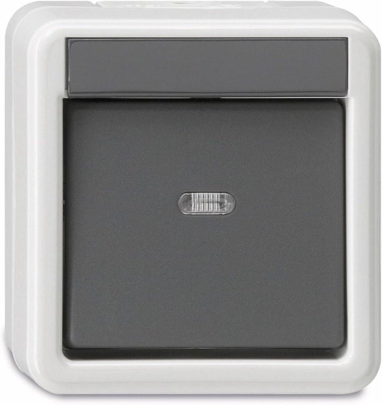 Gira 010630 Wechselschalter AP IP44 grau