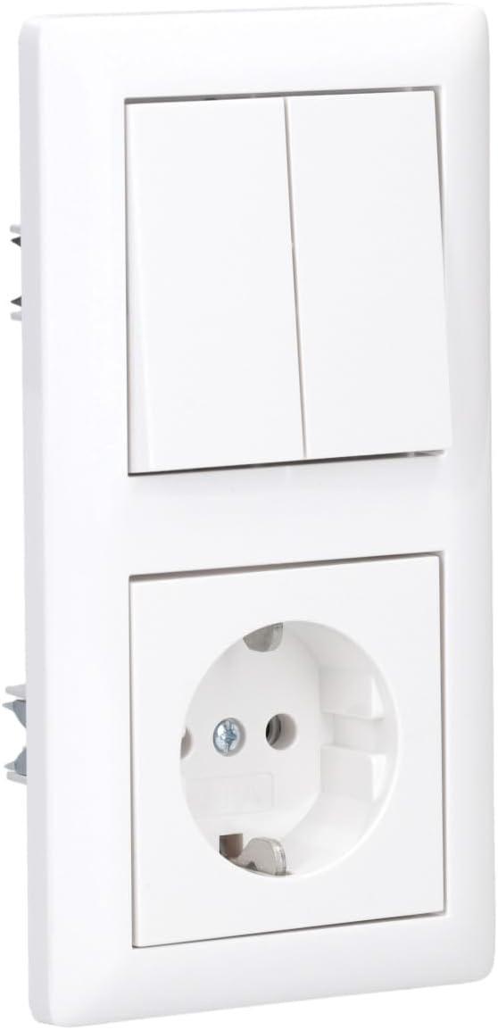 Gira Standard 55 Serienschalter + Steckdose
