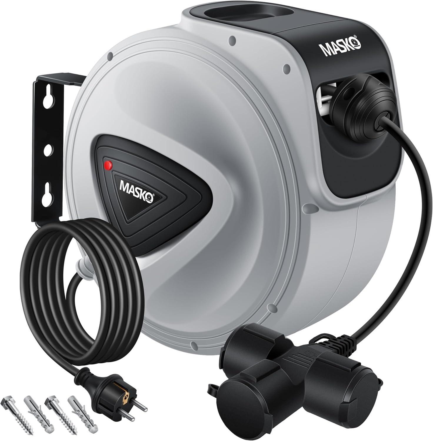 MASKO Automatik 20 m, 3-Fach, Grau/Schwarz
